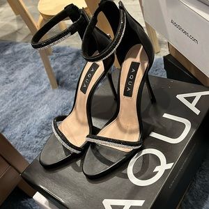 Aqua black heels size 7 BUY ONE GET ONE FREE ON SHOES